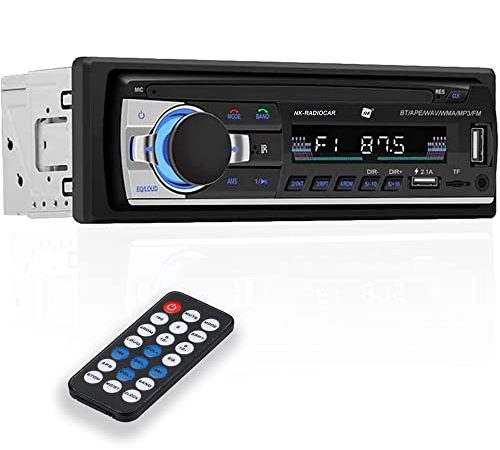 NK Autoradio Bluetooh - Fonction AUX, Fadio FM 87,5 - 108Mhz AMS, Lecteur MP3 et Double Port USB, Stéréo FM, Mains Libres Stéréo 4x40W, Télécommande, Écran LCD, iOS & Android