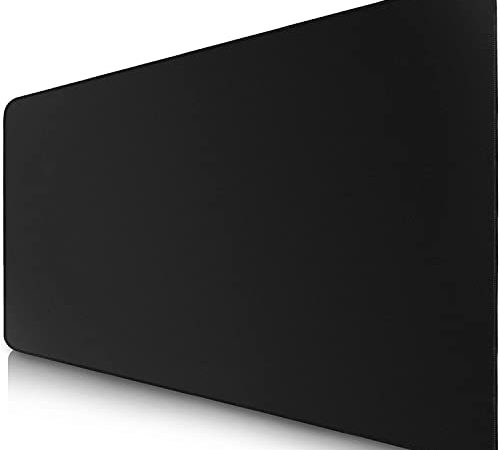 Sidorenko Tapis de Souris Gaming XL - 900 x 400 mm - Gamer Mouse Pad - Surface spéciale améliore la Vitesse et la précision - Base en Caoutchouc Antidérapant Surface - Noir