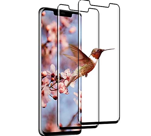 [2 Pièces] Verre Trempé pour Huawei Mate 20 Pro, Couverture 3D, Dureté 9H, Anti-Rayures, Sans Bulles, Film de Protection D'écran pour Huawei Mate 20 Pro – Noir