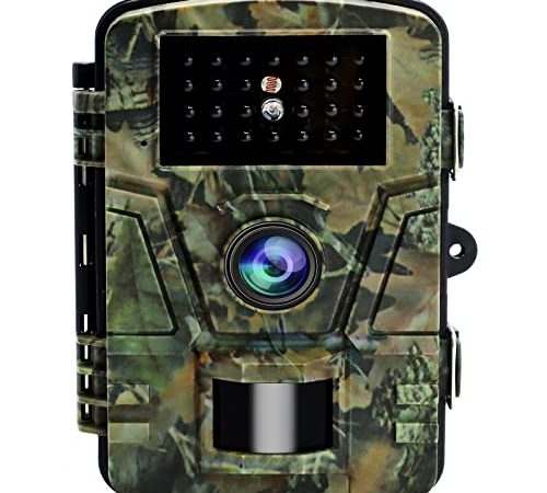 Caméra de Chasse 1080P 16MP avec LEDs de Vision Nocturne 940nm 2.4'LCD Caméra de Surveillance IP66 Etanche pour la Chasse, la Faune, Le Jardin, la Maison et la Sécurité.