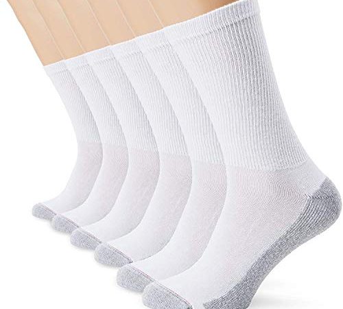 Dim Chaussettes Ecodim Sport antichoc Homme x6, Blanc/Gris, Taille 40-45