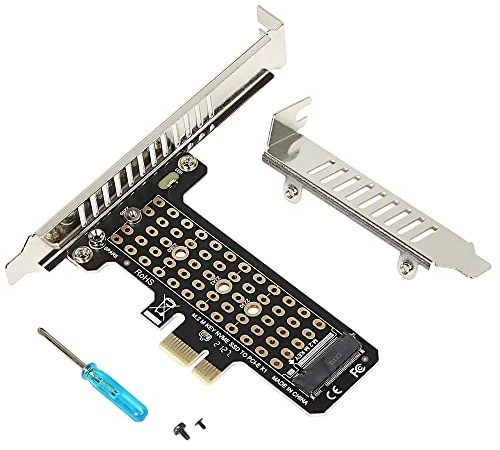 GELRHONR Adaptateur M.2 NVME vers PCIe x1, Adaptateur M.2 PCIe NVMe 4.0/3.0 Carte d'extension de contrôleur hôte, Prend en Charge Les disques SSD 2280, 2260, 2242, 2230 (ne Prend Pas en Charge NGFF)