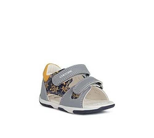 Geox B Sandal TAPUZ Boy, Chaussures First Walker Bébé garçon, Gris chèvre, 24 EU