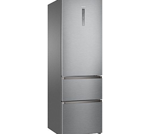 Haier A3FE635CGJE Autonome 330L A+ Argent réfrigérateur-congélateur - Réfrigérateurs-congélateurs (330 L, Pas de givre (réfrigérateur), SN-T, 12 kg/24h, A+, Argent)
