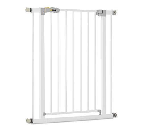 Hauck Barrière de Sécurité pour Enfants Open N Stop KD / Sans Percage / de 75 à 80 cm / Extensible avec Extensions (pas inclus) / Métal / blanc