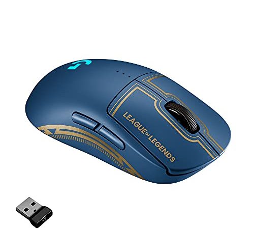 Logitech G PRO X Souris Gaming Sans Fil - LIGHTSPEED, Capteur HERO 25K, 25 600 DPI, RVB, Boutons Personnalisables 4-8, Ambidextre, Edition Officielle League of Legends - Bleu