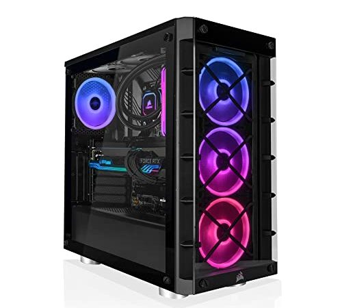 Megaport iCUE PC Gamer • AMD Ryzen 9 5900X 12 x 4.80GHz Turbo • Windows 11 • Nvidia GeForce RTX3080 • 32Go DDR4 • 2To M.2 SSD • 4To HDD • Refroidissement par Eau • Unité Centrale Ordinateur de Bureau