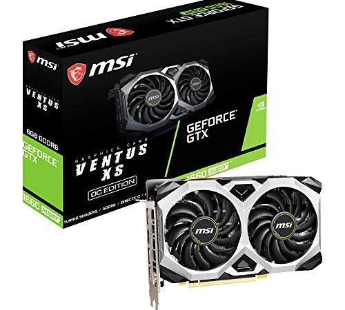 MSI NVIDIA GEFORCE GTX 1660 Super Ventus XS OC Carte Graphique '6GB GDDR6, 1815MHz, 3X DisplayPort, HDMI, Dual Fan Cooling System'