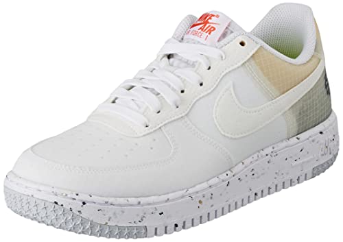 Nike Air Force 1 Crater, Chaussure de Basketball Femme, Blanc, 38.5 EU