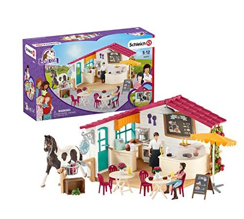 SCHLEICH- Playset Café des Cavaliers Horse Club, 42519, Multicolore