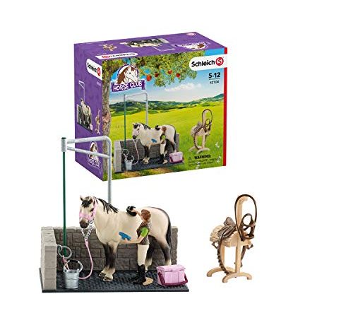 Schleich- Waschplatz Horse Club playset, 42104, Multicolore