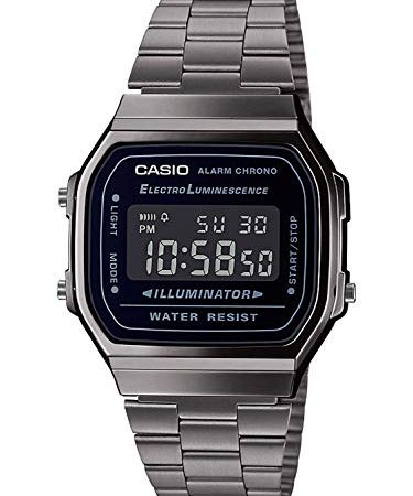 Casio Hommes Digital Quartz Japonais Montre avec Bracelet en Acier Inoxydable A168WEGG-1BEF