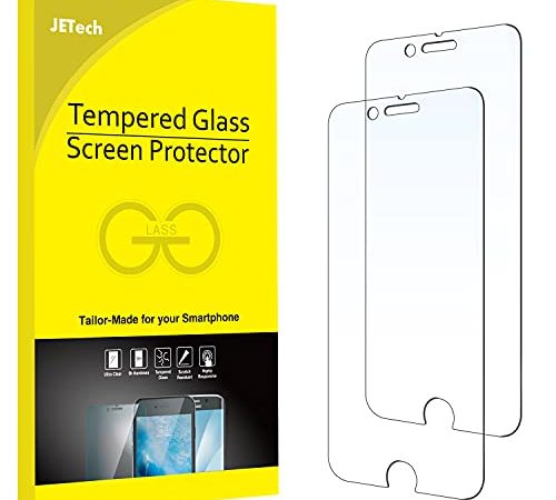 JETech Film de Protection d'écran Compatible iPhone 8, iPhone 7, iPhone 6s et iPhone 6 en Verre Trempé, Lot de 2