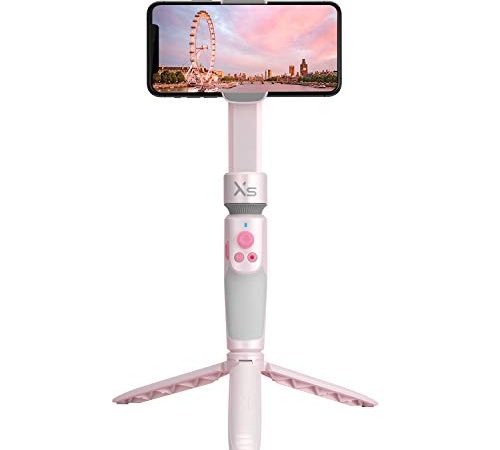 ZHIYUN Smooth-XS [Officiel] Smartphone Portable Stabilisateur de Cardan Selfie Stick Vlog Youtuber-Rose