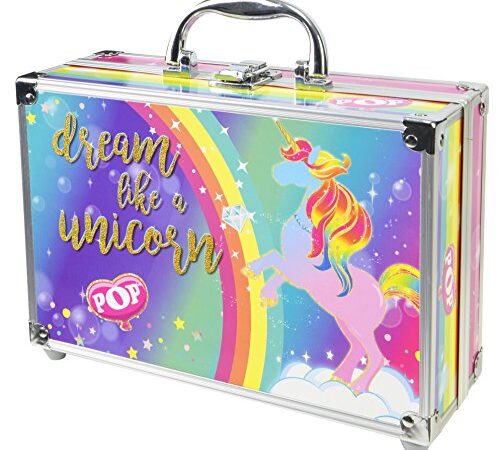 Enchanted World of Beauty Case, Trousse de Maquillage avec des Produits de Beauté Colorés à l'Intérieur, Kit de Maquillage Fun, Accessoires Colorés, Jouets et Cadeaux pour Enfants et Filles