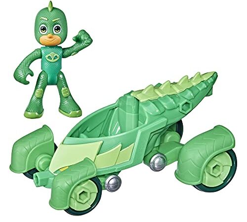 Pyjamasques véhicule de héros Reptilo-Mobile avec Figurine Gluglu, Jouet préscolaire pour Enfants à partir de 3 Ans