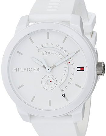 Tommy Hilfiger Mixte Analogique Quartz Montre avec Bracelet en Silicone 1791481