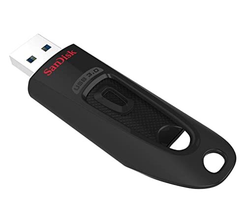 SanDisk Ultra 128 Go, Clé USB 3.0, avec une vitesse de lecture allant jusqu'à 130 Mo/s, Noir