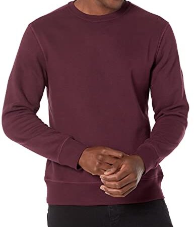 Amazon Essentials Sweatshirt Col Rond en Molleton Homme, Bordeaux, XL