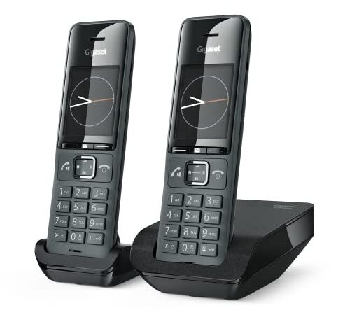 Gigaset Comfort 520 Duo - 2 Téléphones DECT sans Fil - Design élégant - qualité Audio supérieure - Blocage d'appels - Répertoire Jusqu’à 200 Contacts - Dark Grey