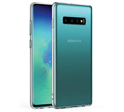 NEW'C Coque pour Samsung Galaxy S10 Plus, S10+ SM-G975F Ultra Transparente Silicone en Gel TPU Souple Coque de Protection avec Absorption de Choc et Anti-Scratc