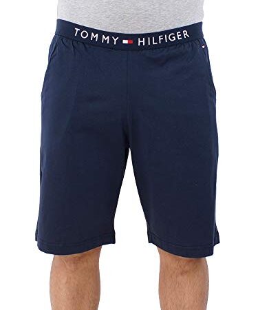 Tommy Hilfiger Short De Salon en Jersey Classic Logo pour Homme, Bleu Marine Moyen