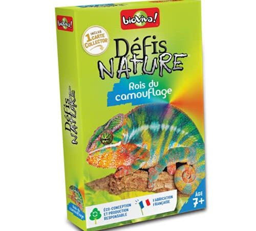 BIOVIVA - Défis Nature - Roi du Camouflage - Jeu de société ludique dès 7 ans