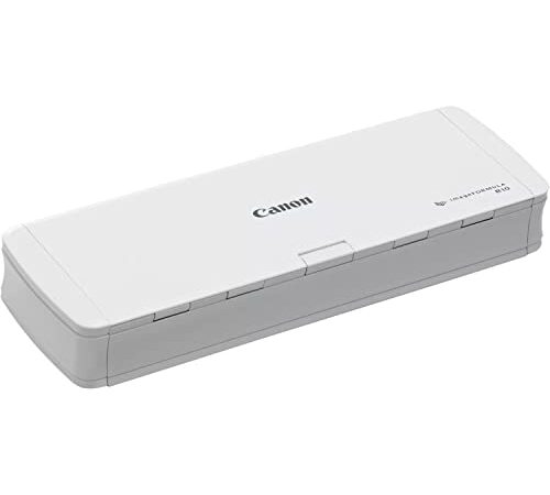 Canon ImageFORMULA R10 Scanner de Documents Mobile (Recto Verso, 600 DPI Technologie Plug and Scan intégrée, Scanner Couleur, Logiciel CaptureOnTouch Lite, capteur d'image CIS) 4861C003