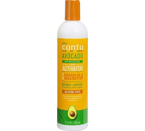 Cantu Crème Activatrice de Boucles, à l’Avocat, 355 ml (l’Emballage Peut Varier)