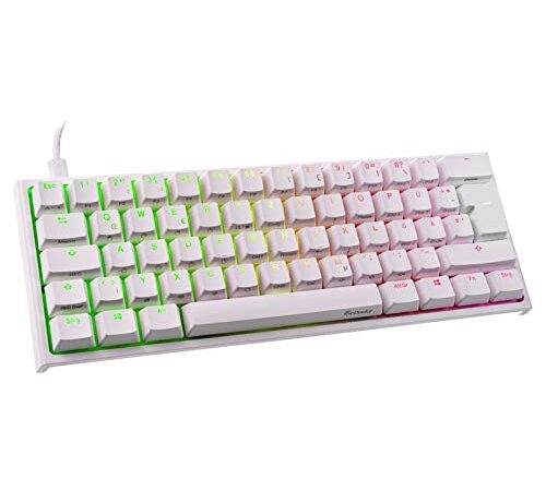 Ducky Clavier One 2 Mini, MX-Speed Silver, RGB-LED, Blanc