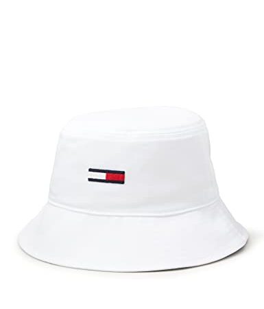 Tommy Hilfiger Bob Homme TJM Flag Chapeau, Blanc (White), Taille Unique