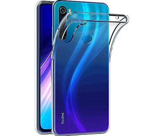 AICEK Coque Compatible Xiaomi Redmi Note 8, Transparente Silicone Coque pour Xiaomi Redmi Note 8 Housse Silicone Etui Case (6,3 Pouces)