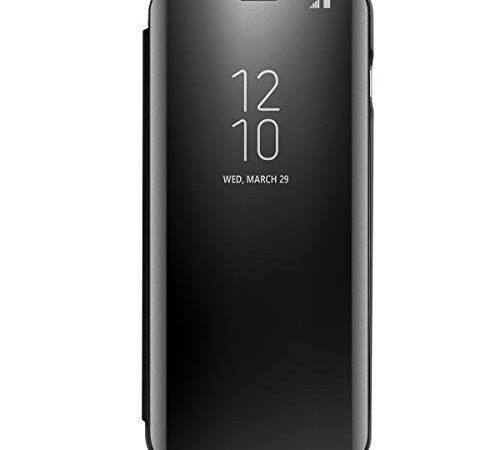 Coque pour Samsung Galaxy s10 Housse Support à Rabat Clear View Cover Flip Case (Noir)