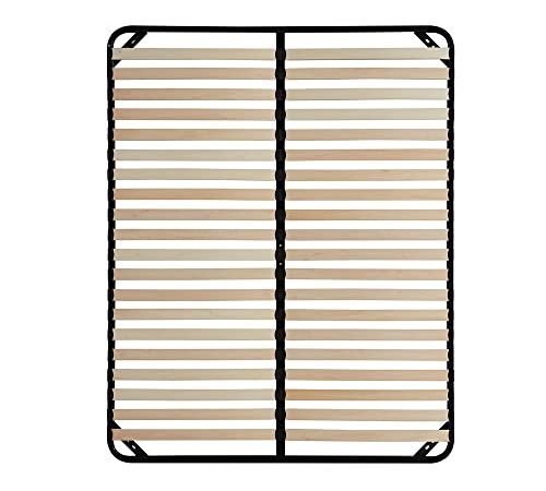 DEWINNER Sommier 2x20 Lattes - Lit avec Sommier à Lattes - Livré en 2-5 Jours (160x200cm)