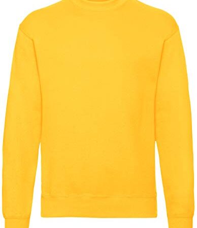 Fruit of the Loom SS027M Sweat-Shirt, Jaune (Sunflower Yellow), X-Large Homme