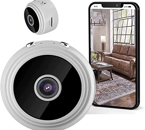 Mini caméra espion sans fil 1080p Full HD avec audio et vidéo, moniteur de bébé secret caché, caméra de surveillance de sécurité à domicile avec vision nocturne et détection de mouvement