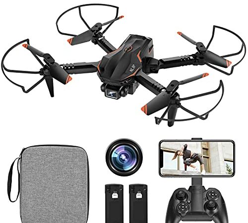 NL30° Mini Drone avec Caméra 1080P HD, Drone Pliable à Quatre Axes avec Maintien de l'altitude, 3D Flip, Contrôle Gestuel, 2 Batteries Rechargeables, 22 MINS de Vol pour Débutants & Enfants