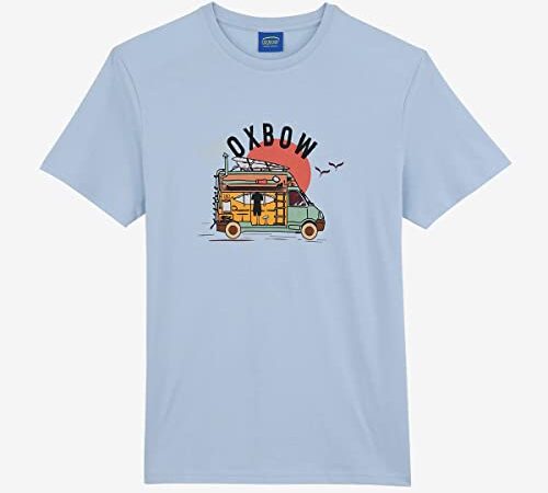 OXBOW P1TITRUCK Tee-Shirt Manches Courtes Graphique Light Blue