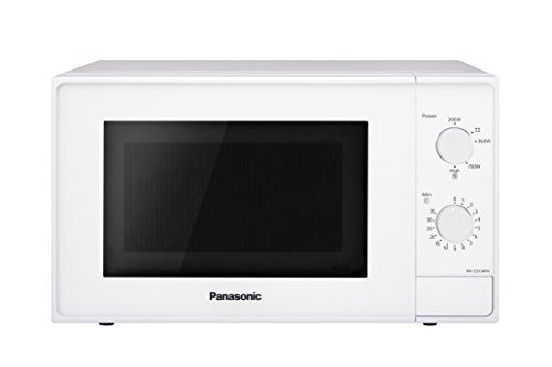 Panasonic NN-E20JWMEPG Autonome| Four Micro-ondes Solo, 20 L, 5 niveaux de puissance : 800W/700W/360W/270W/200W, Plateau tournant 25,5 cm, Intérieur acrylique, Blanc – Version FR