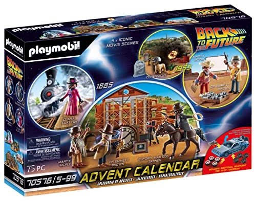 PLAYMOBIL 70576 Calendrier de l'Avent Back to the Future Part III- Back to the futur- La magie de Noël- Noel Calendrier de l'avent