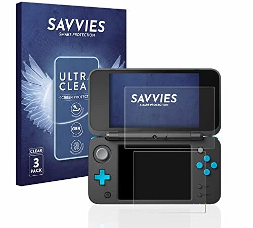 Savvies Protection Ecran Compatible avec Nintendo 2DS XL (6 Pièces) - Film Protection Ultra Clair