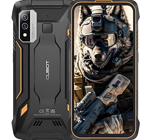 Téléphone Portable Incassable 2023, CUBOT Kingkong 6 Smartphone (Étanche/Anti-Chute), 8Go+64Go(SD-128GO Extensible), Écran 6,1" HD+, Android 11, 16MP+8MP, 5000mAh, NFC/OTG/Face ID/GPS/4G Dual Nano SIM