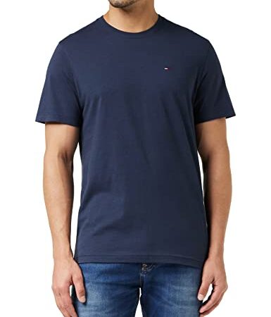 Tommy Jeans T-Shirt Homme Manches Courtes TJM Original Slim, Bleu (Black Iris), M