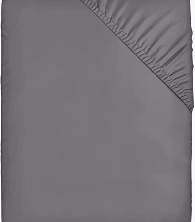 Utopia Bedding Drap Housse - Gris, 180 x 200 cm - Coupes de 35 cm pour Matelas épais - Polyester Microfibre brossée
