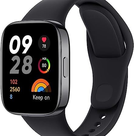 Xiaomi Redmi Watch 3 Noir, écran AMOLED 1,75", 12 Jours d'autonomie, Surveillance de la santé