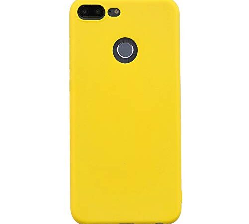 xingting EU Coque Compatible avec Huawei Honor 9 Lite TPU Étui de,Couleur Unie Protection Housse en Souple Silicone TPU Ultra Mince et Anti-Rayures de Protection Etui- Jaune