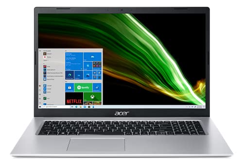 Acer Aspire 3 A317-53-51AE Ordinateur Portable 17,3'' FHD, PC Portable (Intel Core i5-1135G7, RAM 8 Go, SSD 512 Go, Intel Iris Xe Graphics, Windows 11) - Clavier AZERTY (Français), Laptop Gris