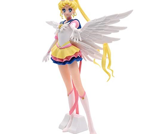 BESTZY Sailor Moon Figure, Décoration de gâteau de Personnages d'anime, Hilloly 23.5 cm Sailor Moon Cake Topper, Super Sailor Moon Figure, The Movie Sailor Moon Eternal