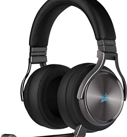 Corsair VIRTUOSO RGB WIRELESS SE Casque de jeu haute-fidélité (Son Surround 7.1, Microphone Omnidirectionnel de Qualité Professionnelle avec Compatibilité PC, PS4, Switch et Mobile) Bronze à canon