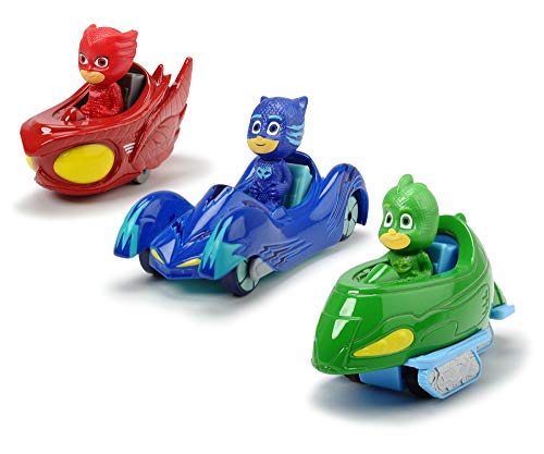 Dickie - PJ Masks - Giftpack 3 Pièces - Véhicules Pyjamasques - Echelle 1/64 ème - Dès 3 Ans - 203143000